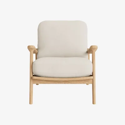 Loaf Squishbag Accent Chair (Posh Envelope Clever Cotton, White Oak)