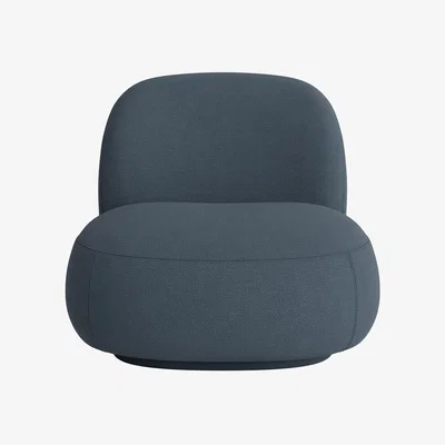 Loaf Dumpling Accent Chair in Leaky Pen Clever Slubby Cotton