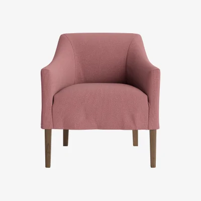Loaf Dapper Kitchen Chair (Rosy Posy Clever Slubby Cotton, Dark Oak)