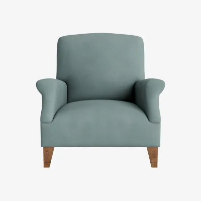 Loaf Slowback Accent Chair (Smoothed Seaglass Clever Cotton)