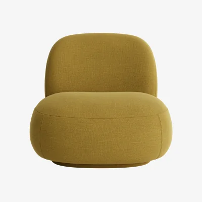 Loaf Dumpling Accent Chair in Cardamom Cake Clever Linen