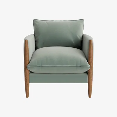Loaf Spencer Accent Chair in Dark Oak in Trinket Tin Clever Velvet