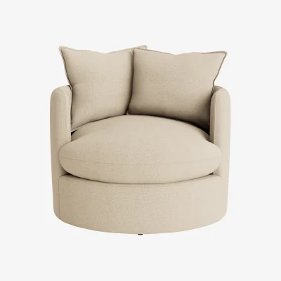 Loaf Dunkins Accent Chair (Sandy Shoe Clever Slubby Linen)