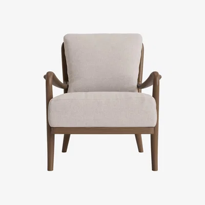 Loaf Easins Accent Chair in Dark Oak in Summer Linen Clever Linen