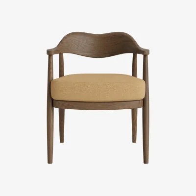 Loaf Dweller Kicthen Chair (Hit The Hay Clever Slubby Cotton, Dark Oak)