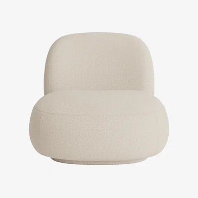 Loaf Dumpling Accent Chair in Whipped Cream Clever Boucle