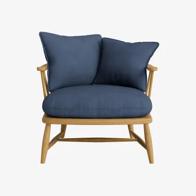 Loaf Nestins Accent Chair (Sloe Berry Bush Clever Cotton, Light Oak)