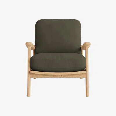 Loaf Squishbag Accent Chair (Woody Walk Clever Cotton, White Oak)