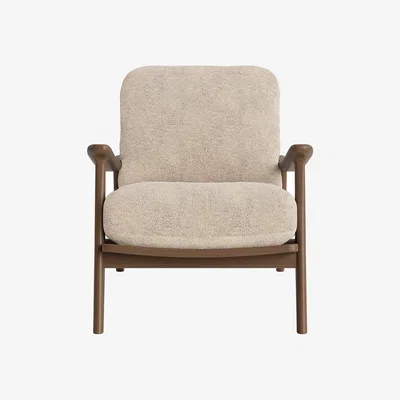Loaf Shearer Squishbag Accent Chair in Dark Oak