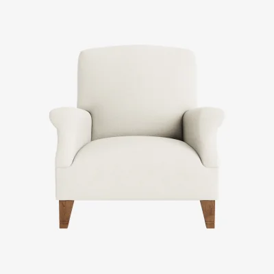 Loaf Slowback Accent Chair (Clotted Cream Clever Slubby Linen)