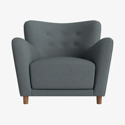 Loaf Chillback Accent Chair (Shingle Path Clever Slubby Linen)