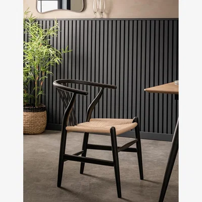 Marks & Spencer Gallery Direct Set of 2 Whitney Dining Chairs - Black, Black