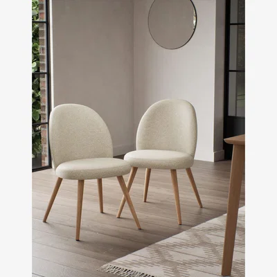 Marks & Spencer M&S Collection Set of 2 Nord Dining Chairs - Light Natural, Light Natural,Mid Grey