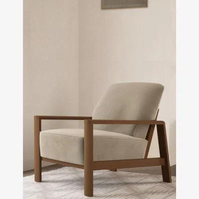 Marks & Spencer Dempsey Oak Accent Chair Aubergine