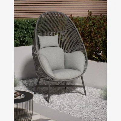 Marks & Spencer M&S Melbourne Garden Egg Chair - Grey, Grey,Natural