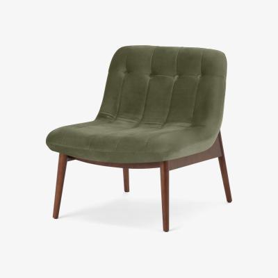 Made.com Halbert Accent Armchair, Pistachio Green Velvet