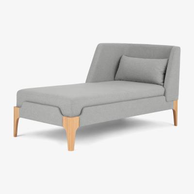 Made.com Roscoe Left Hand Facing Chaise Longue, Cool Grey with Light Leg