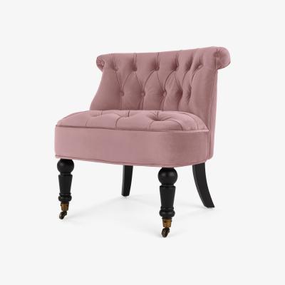 Made.com Bouji Accent Armchair, Shell Pink Velvet