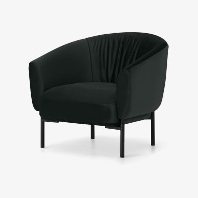Made.com Melrose Accent Armchair, Dark Anthracite Velvet