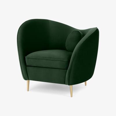 Made.com Kooper Accent Armchair, Moss Green Velvet