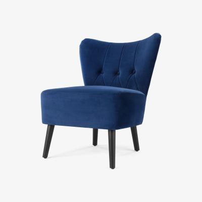 Made.com Charley Accent Armchair, Catalina Blue Velvet 