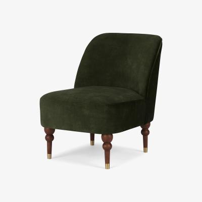 Made.com Harpo Accent Armchair, Evergreen Velvet