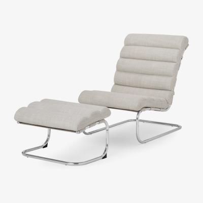 Made.com Bedford Accent Armchair & Footstool, Ecru Loop Textured Boucle