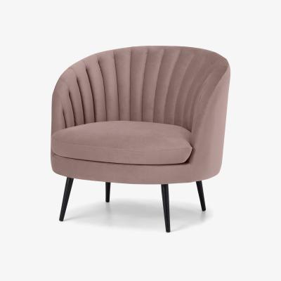 Made.com Sylvie Accent Armchair, Pearl Pink Velvet