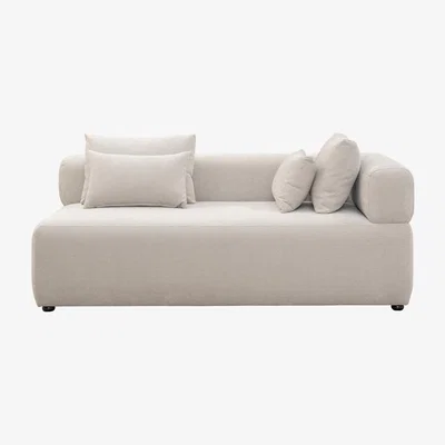 My Furniture Beck Right Hand Chaise Longue – Parchment