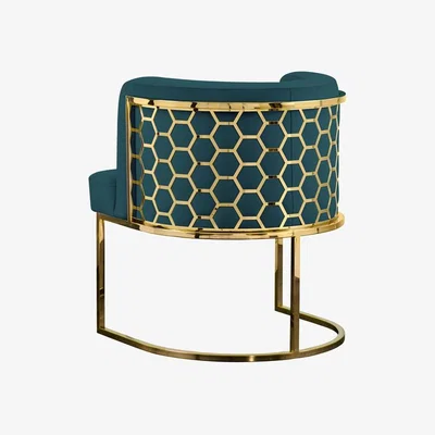 My Furniture Alveare Dining chair Brass - Peacock