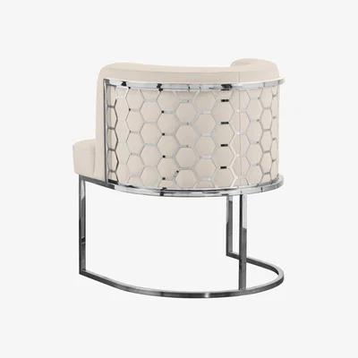 My Furniture Alveare Dining Chair Silver - Chalk