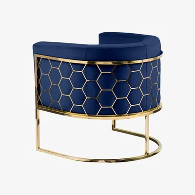 My Furniture Alveare Tub Chair Brass - Royal blue