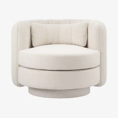 My Furniture Calvin Swivel Armchair - Carrara