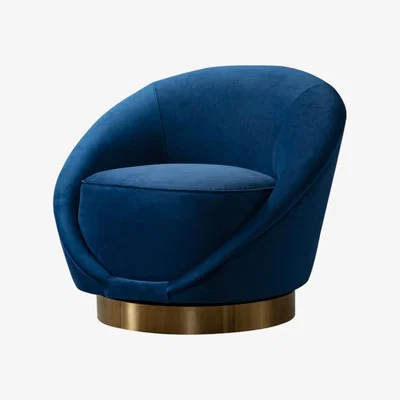 My Furniture Selini Swivel Chair - Navy Blue