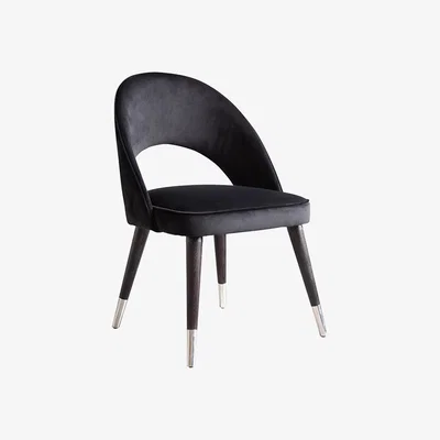 My Furniture Rossini Dining Chair Black - Silver caps