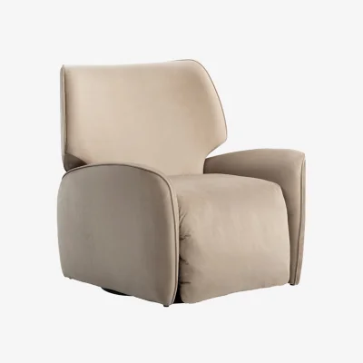 My Furniture Valmont Swivel Recliner Armchair - Taupe 
