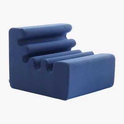 Made in Design Karelia (1966) Easy chair textile blue / Fabric - Zanotta