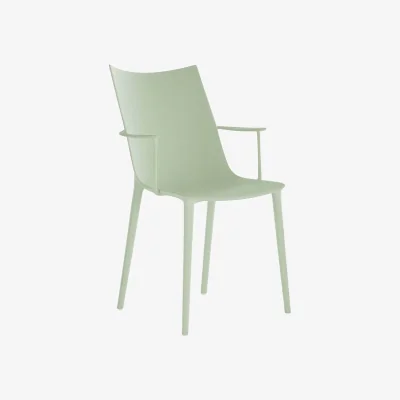 Made in Design H.H.H Chair plastic material green / Soft touch - Recycled - Kartell