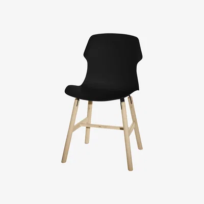 Made in Design Stereo wood Chair - Polypropylene & wood legs by Casamania Black