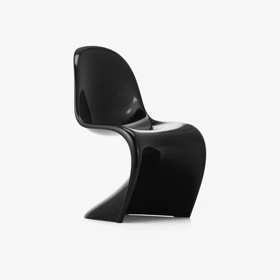 Made in Design Panton Chair Classic Chair - / By Verner Panton, 1959 - Rigid polyurethane foam by Vitra Black