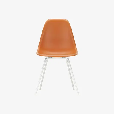 Made in Design DSX - Eames Plastic Side Chair Chair - / (1950) - White legs by Vitra Orange