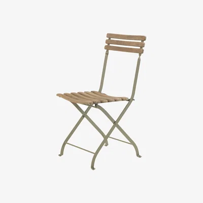 Made in Design Laren Folding chair natural wood / Furniture glide Teak - Ethimo