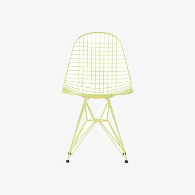 Made in Design Wire Chair DKR Colours Chair metal yellow / By Charles & Ray Eames, 1951 - Vitra