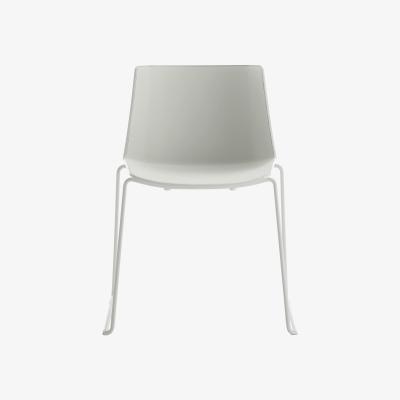 Made in Design Aiku Stacking chair - / Sled base by MDF Italia White/Grey