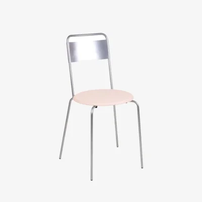 Made in Design Petit Rond Chair metal / Leather seat - Frama