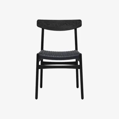 Made in Design CH23 Chair wood black / Hans J. Wegner, 1950 - Paper cord - CARL HANSEN & SON