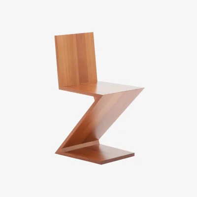 Made in Design Zig Zag Chair natural wood / Gerrit Thomas Rietveld, 1934 - CASSINA