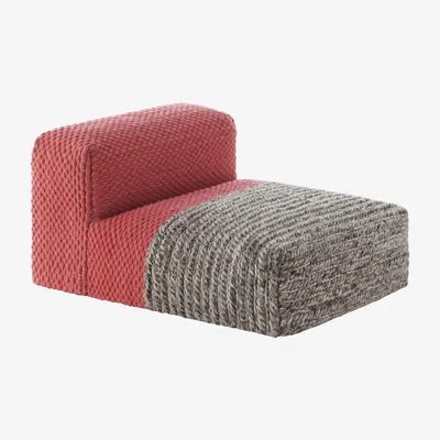 Made in Design Mangas Space Plait Easy chair - / L 120 cm by Gan Pink