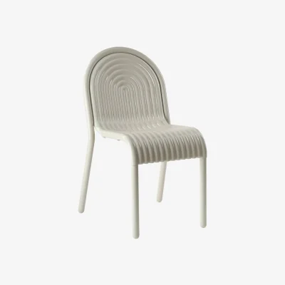 Made in Design Groove Stacking chair metal beige - Tom Dixon