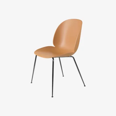 Made in Design Beetle Chair plastic material orange / Base, legs Chromed black - Gubi